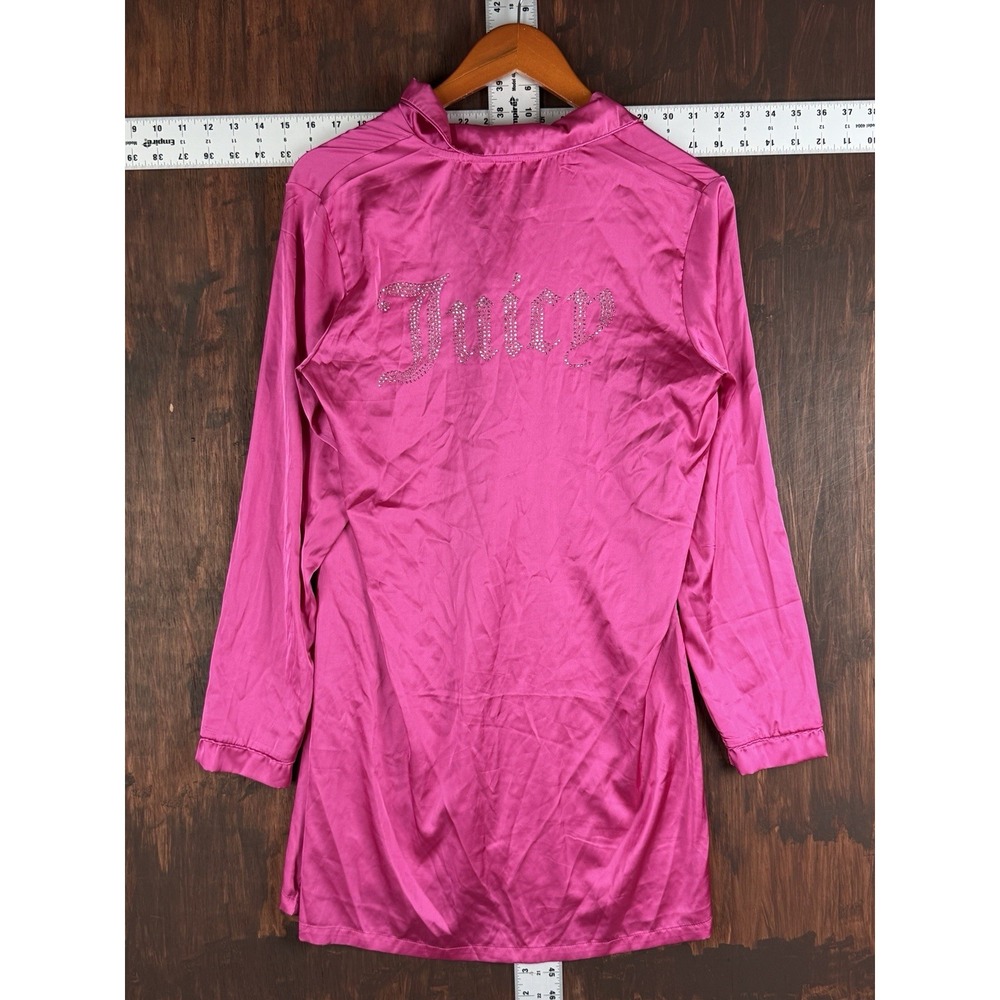 Juicy Couture Robe Rhinestone Juicy New No‎ Belt Silky Sleepwear Cute Pink Small